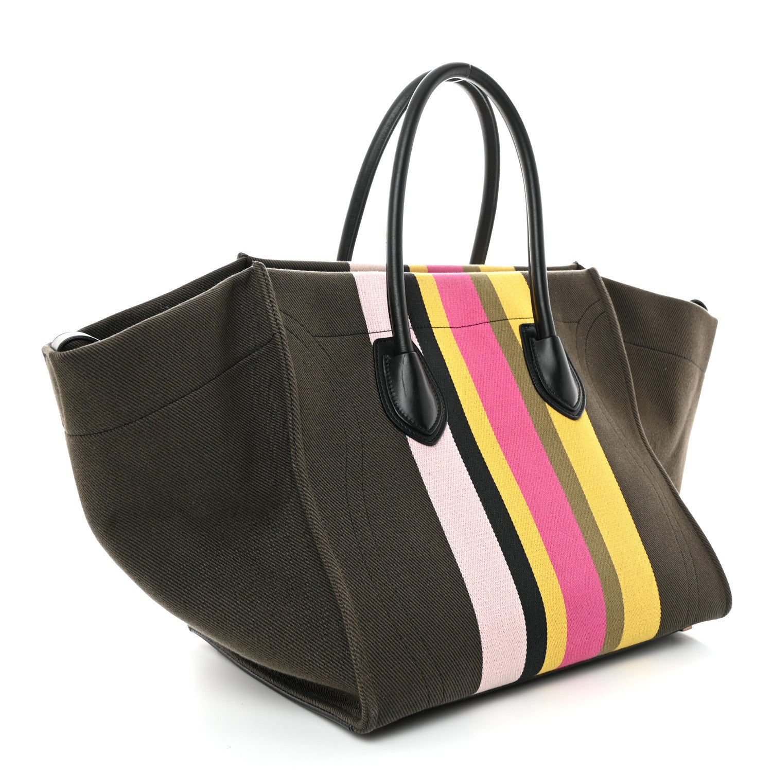 Celine Canvas Striped Medium Phantom Luggage Multicolor 3 of 11