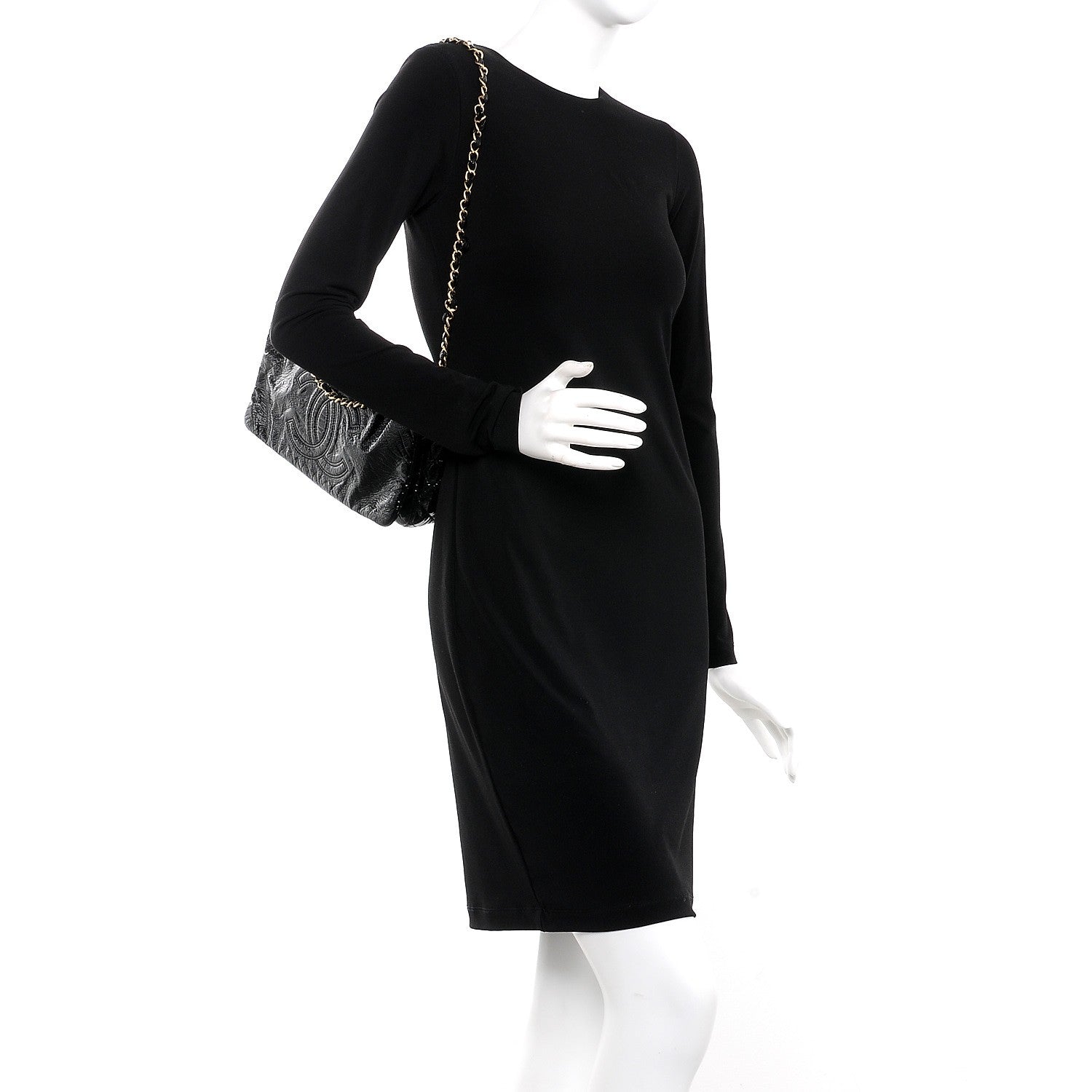 Chanel Vinyl Medium Rock and Chain Flap Black 2 of 9