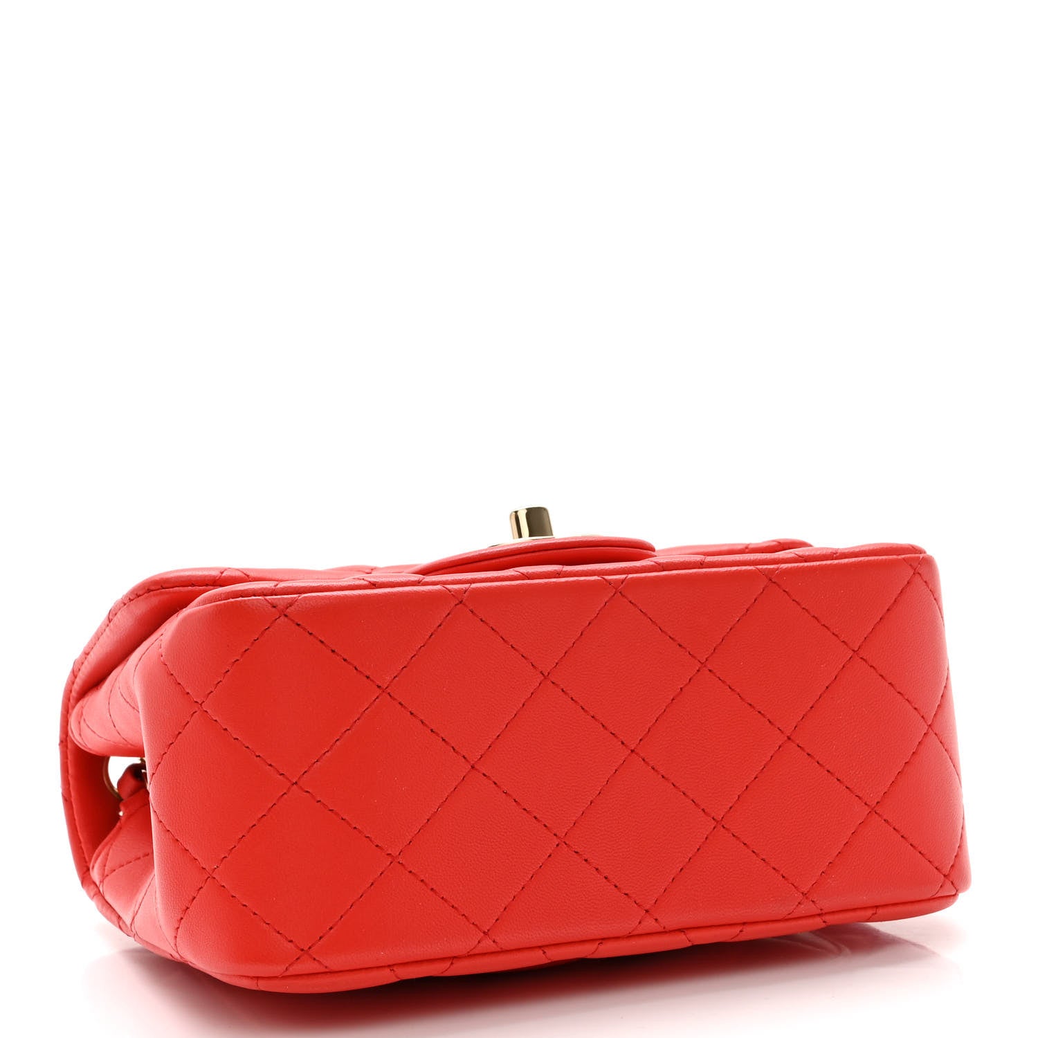 Chanel Lambskin Quilted Mini Square Flap Red 4 of 10