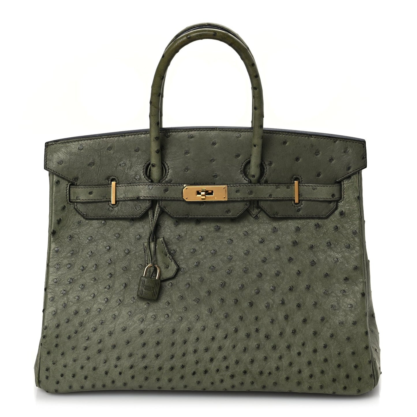 Ostrich Birkin 35 Vert Olive