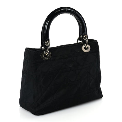 Christian Dior Nylon Cannage Medium Lady Dior Black 2 of 8