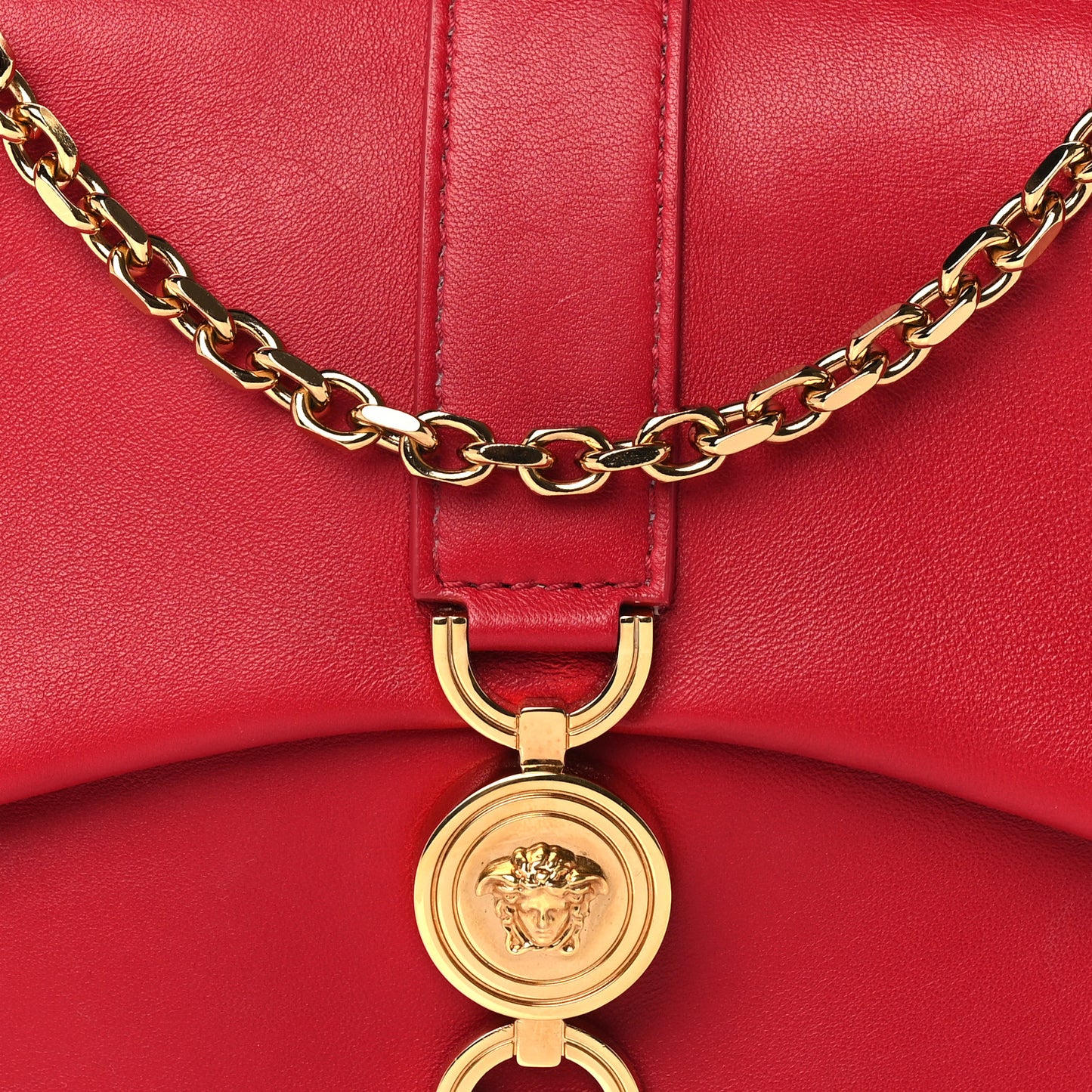 Lambskin Kleio Shoulder Bag Lipstick Red