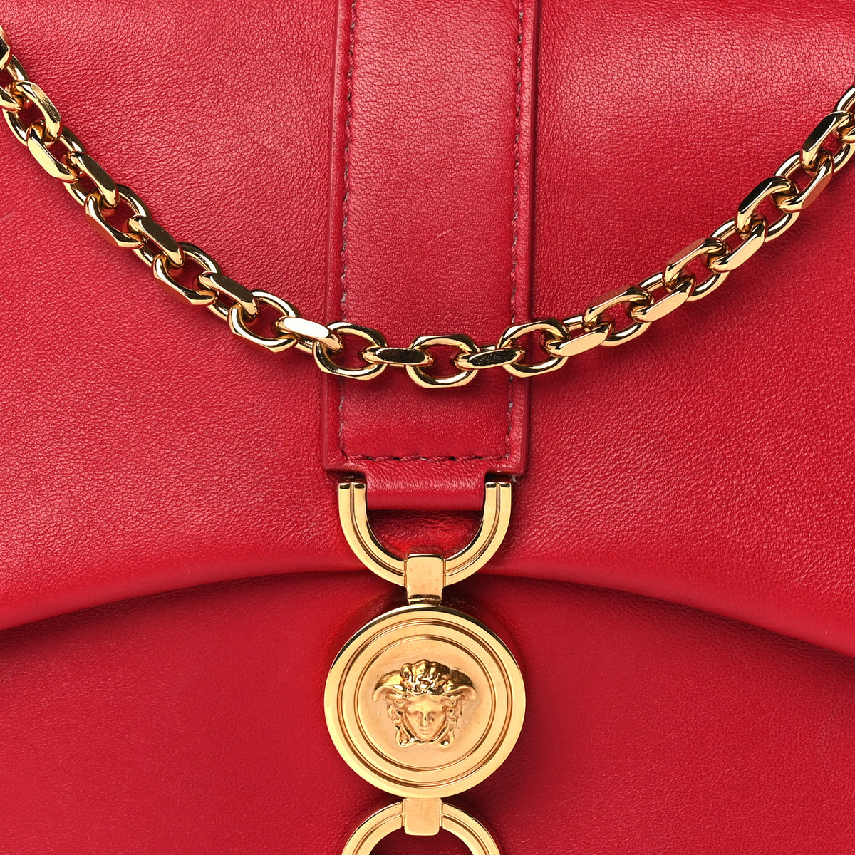 Versace Lambskin Kleio Shoulder Bag Lipstick Red 6 of 8