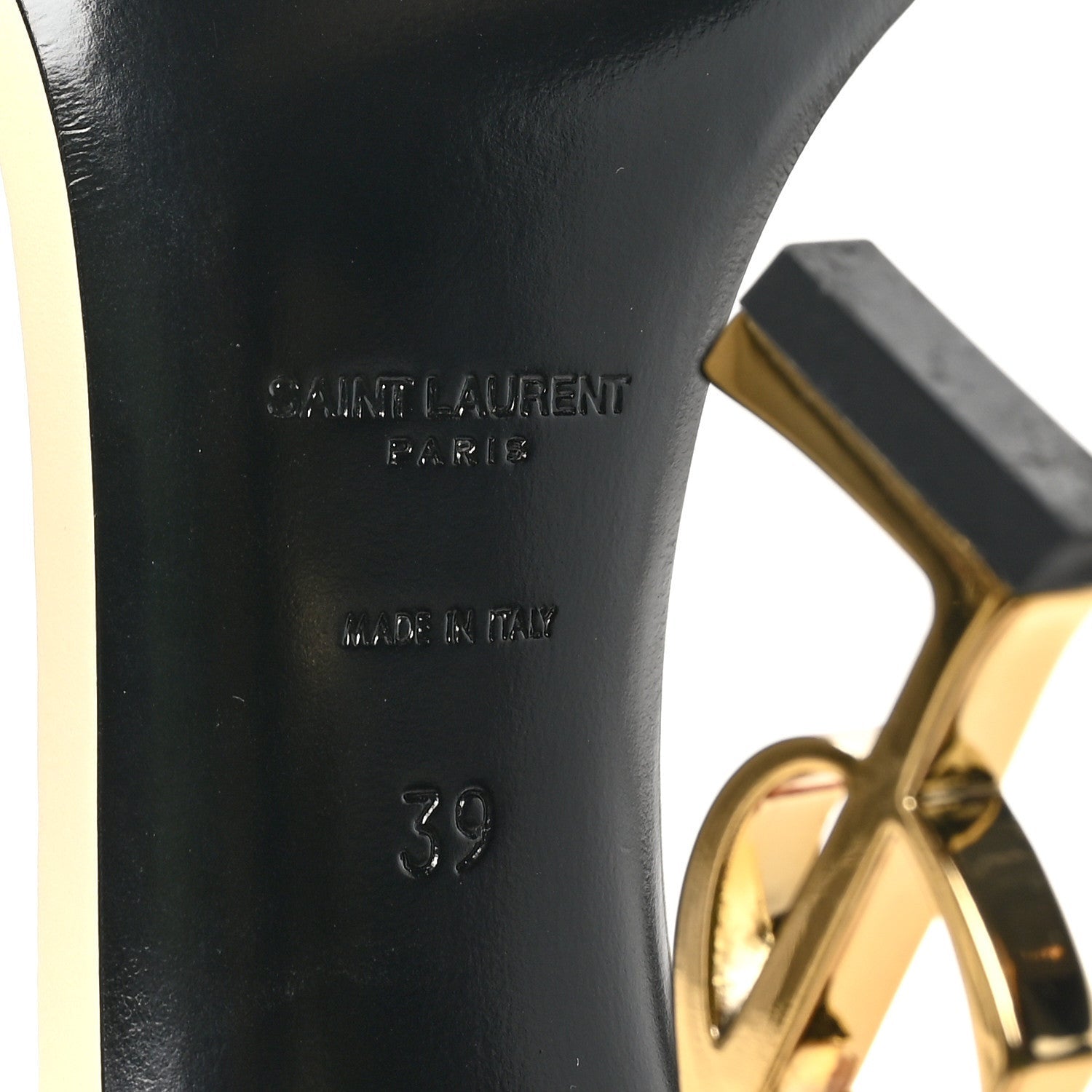 Saint Laurent Calfskin 110 Opyum Sandals 39 Real Beige 7 of 7