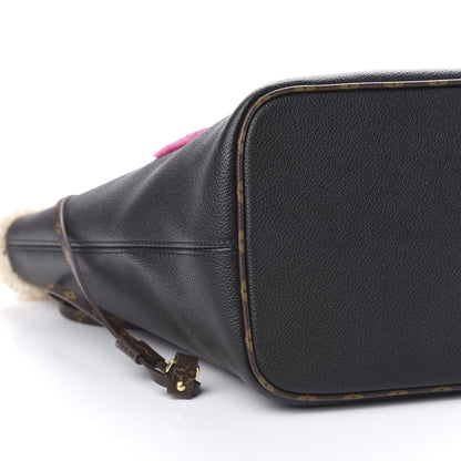 Louis Vuitton Calfskin Monogram Teddy Neverfull MM Black 8 of 10