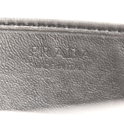 Prada Metallic Nappa Impunture Diagramme Chain Wallet Cromo 6 of 13