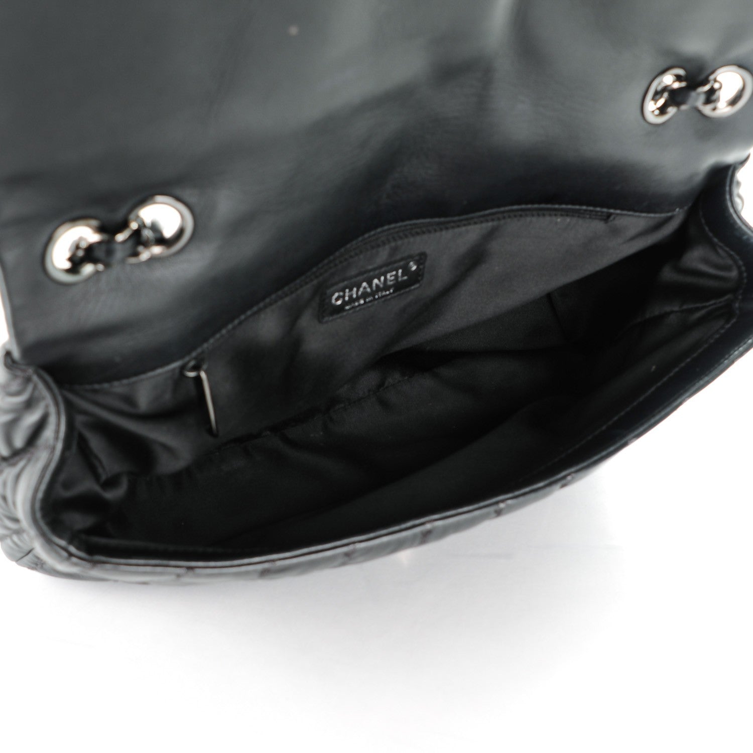 Chanel Lambskin Vertical Stitch Jumbo Single Flap Black 5 of 10