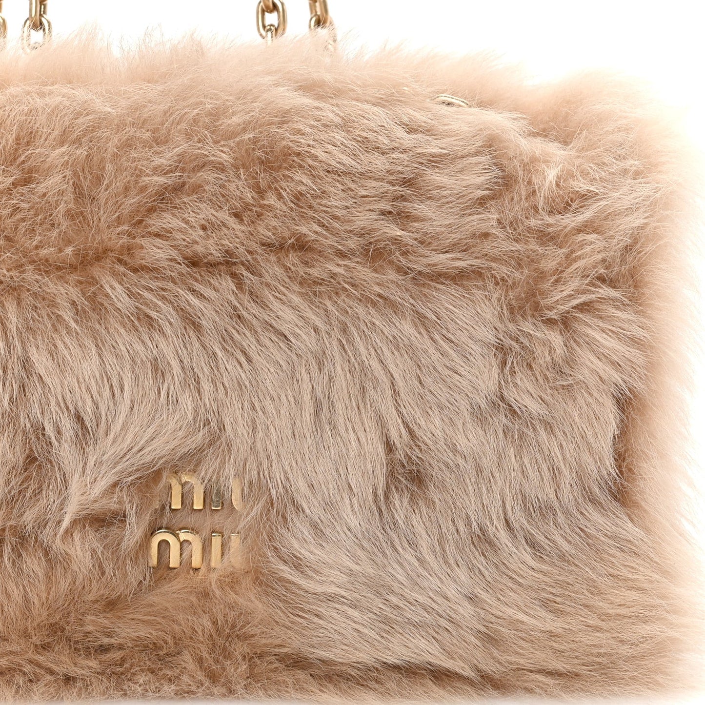 Shearling Flap Shoulder Bag  Brown