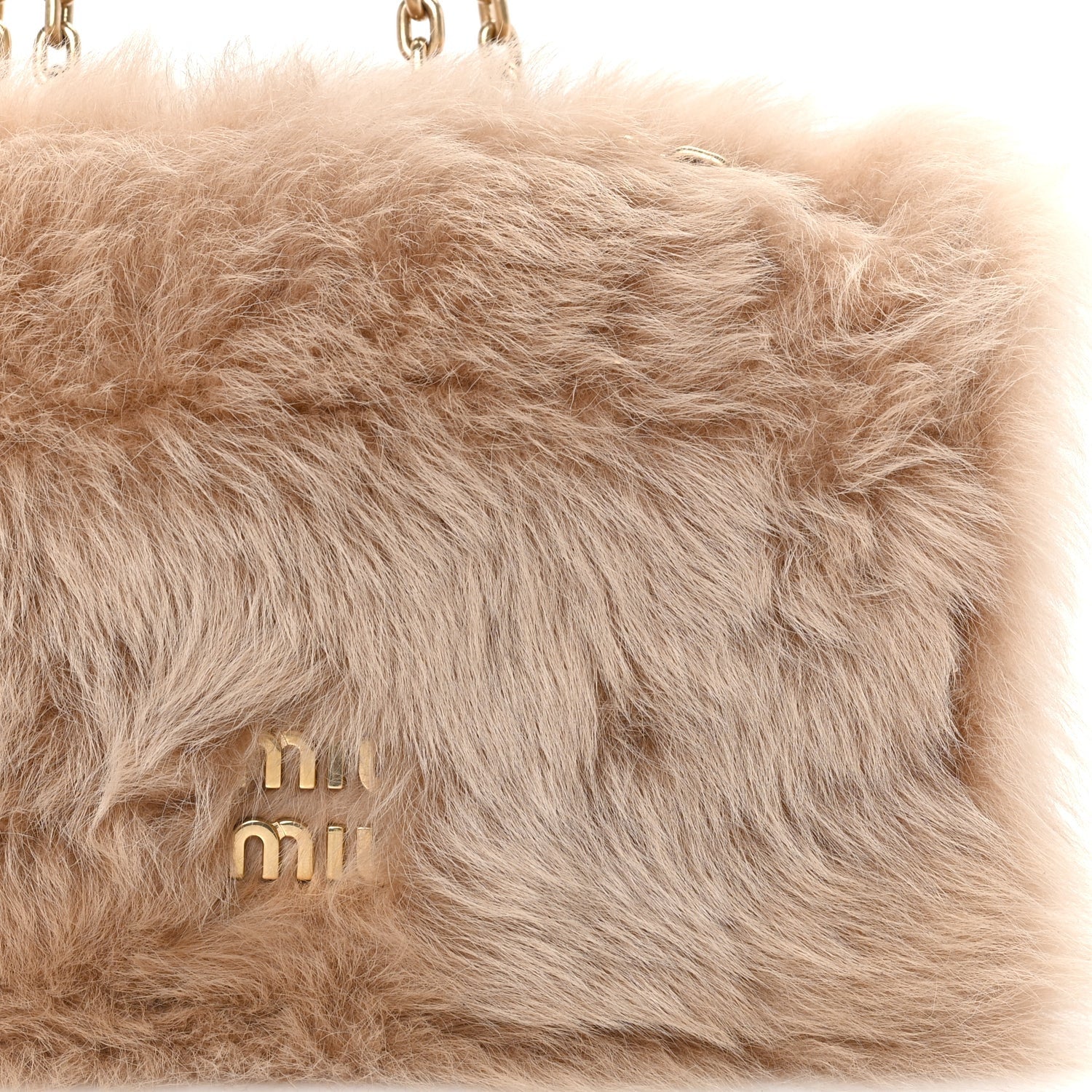 Miu Miu Shearling Flap Shoulder Bag  Brown 6 of 7