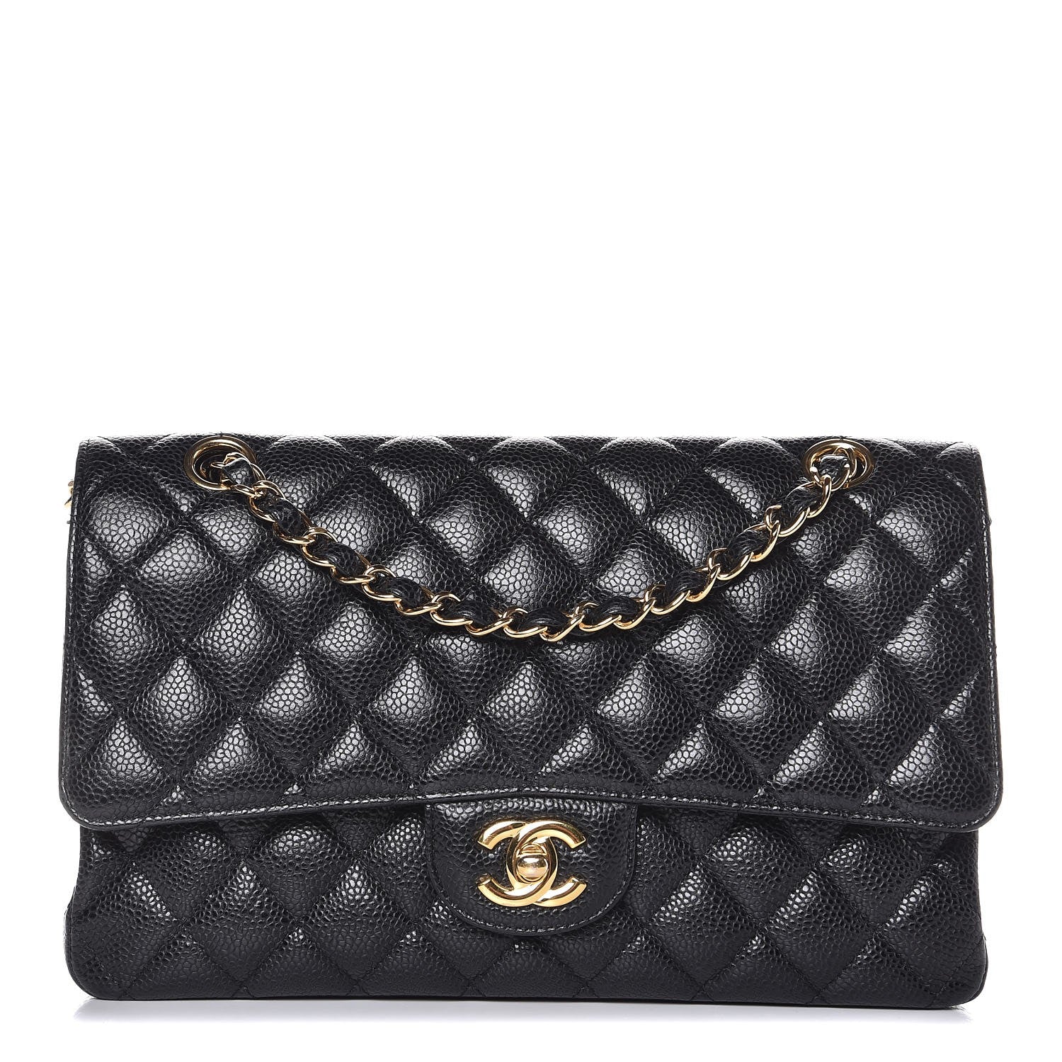 Chanel Caviar Quilted Medium Double Flap Black 1 of 8