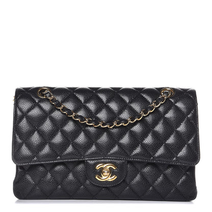 Chanel Caviar Quilted Medium Double Flap Black 1 of 8