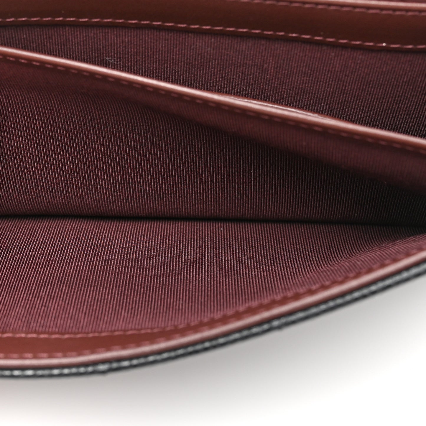 Caviar Quilted Large Gusset Flap Wallet Black