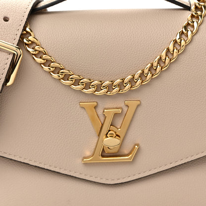 Louis Vuitton Grained Calfskin Lockme Oxford Greige 7 of 9
