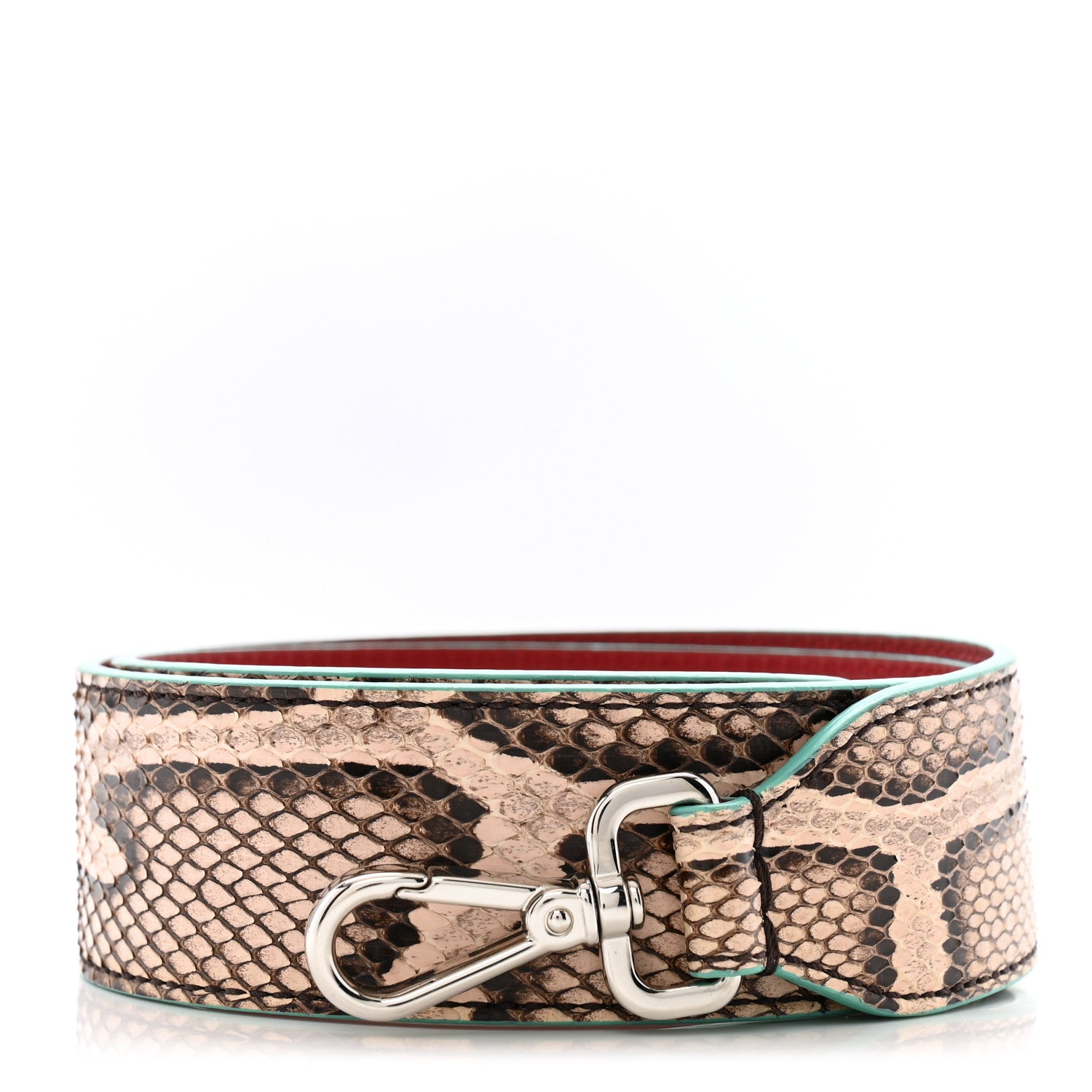 Fendi Shiny Snakeskin Vitello Dolce Strap You Cipria Ribes 1 of 4