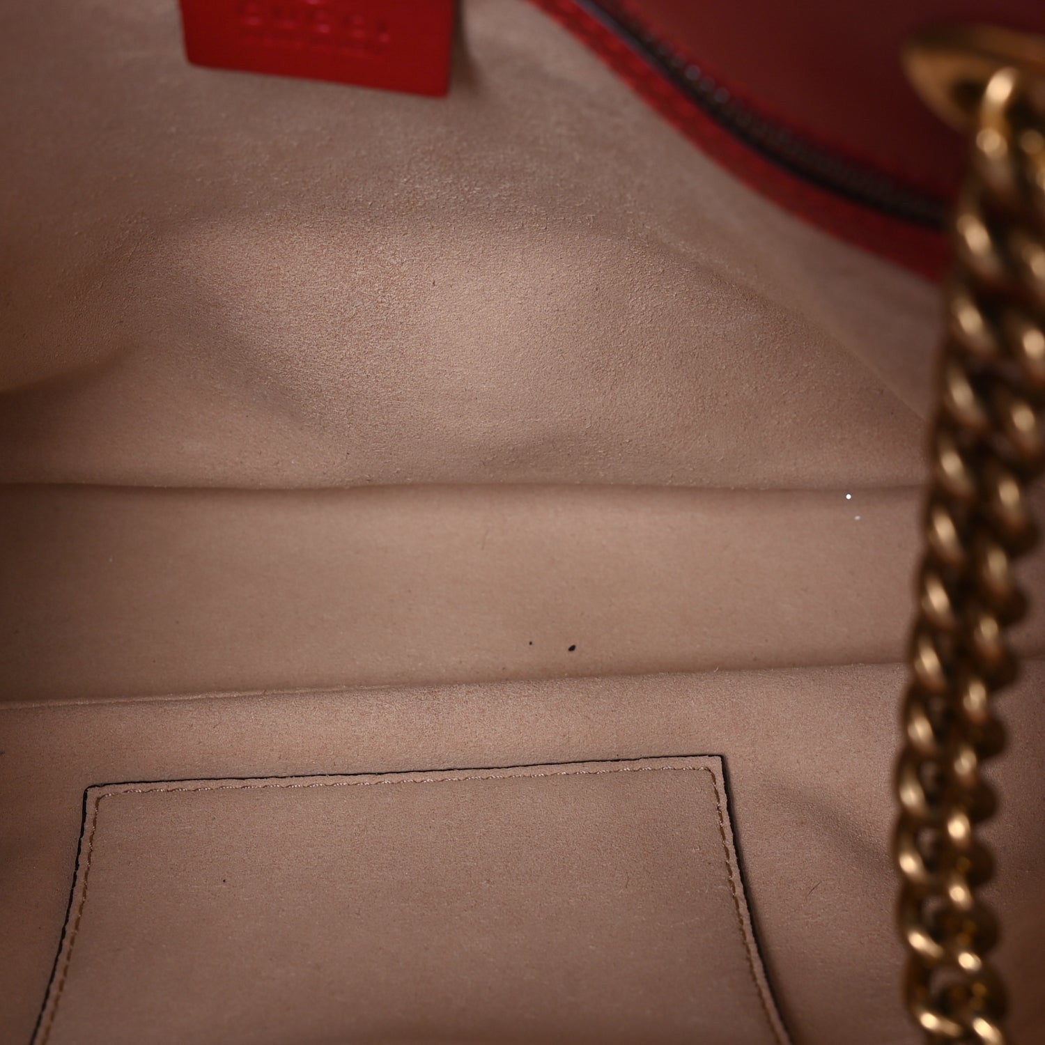 Gucci Calfskin Matelasse Medium GG Marmont Shoulder Bag Hibiscus Red 4 of 7