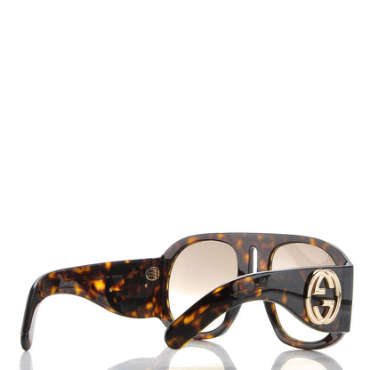 Gucci Acetate Oversized Interlocking G Sunglasses GG0152S Tortoise 4 of 7