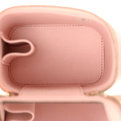 Chanel Lambskin Quilted Mini Top Handle Vanity Case With Chain Light Pink 5 of 10