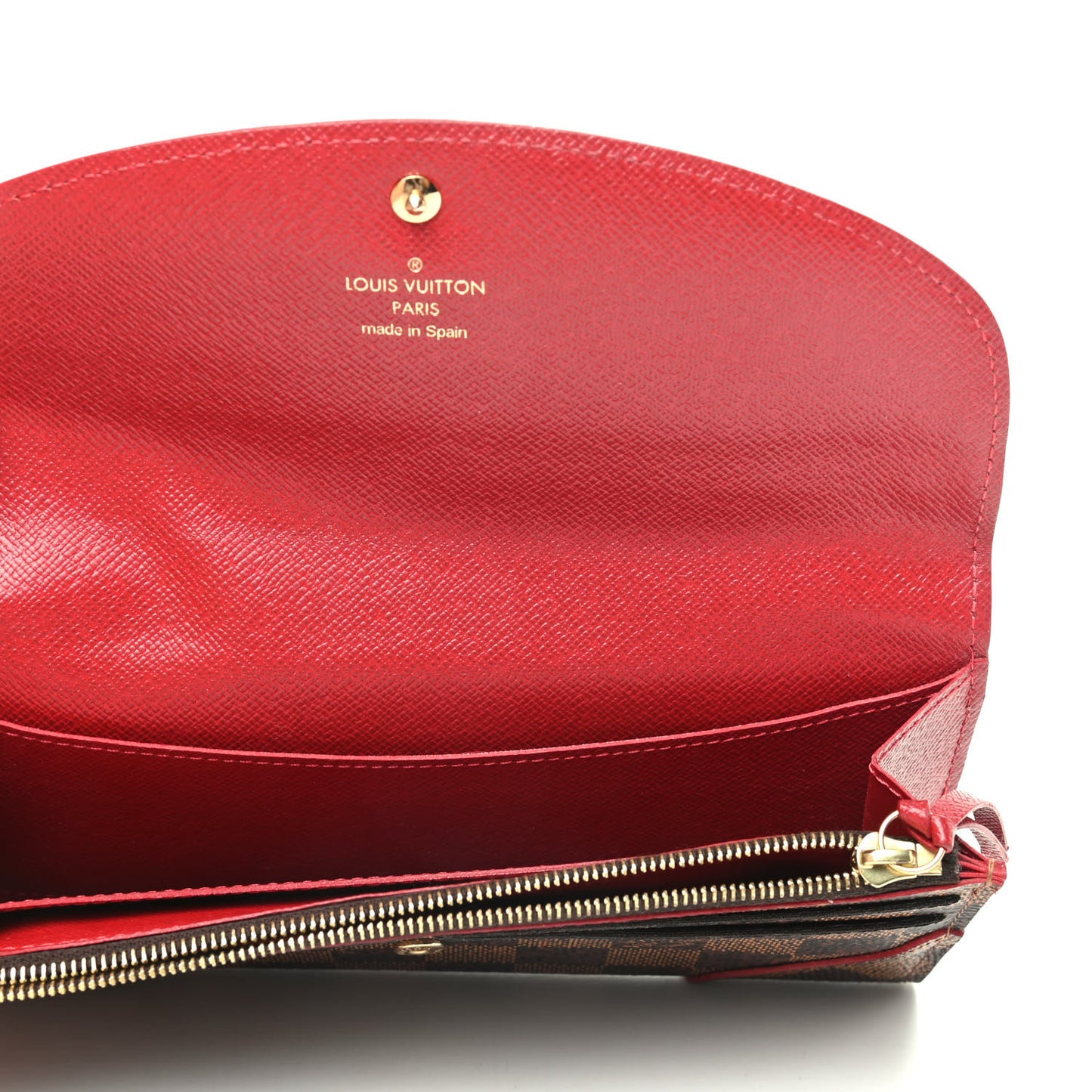 Damier Ebene Caissa Wallet Cherry