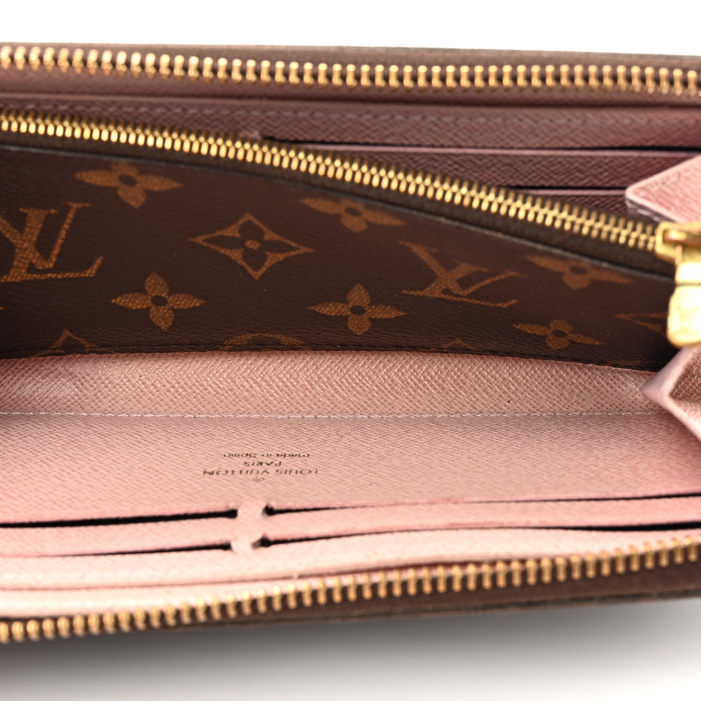 Monogram Clemence Wallet Rose Ballerine