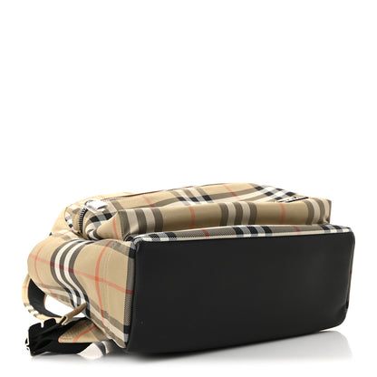 Burberry Nylon Check Childrens Medium Huey Backpack Sand 4 of 9