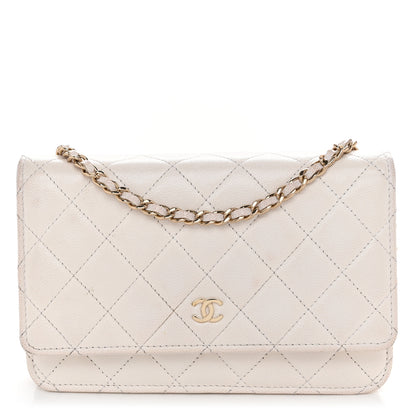 Chanel Caviar Quilted Wallet On Chain WOC White 1 of 14