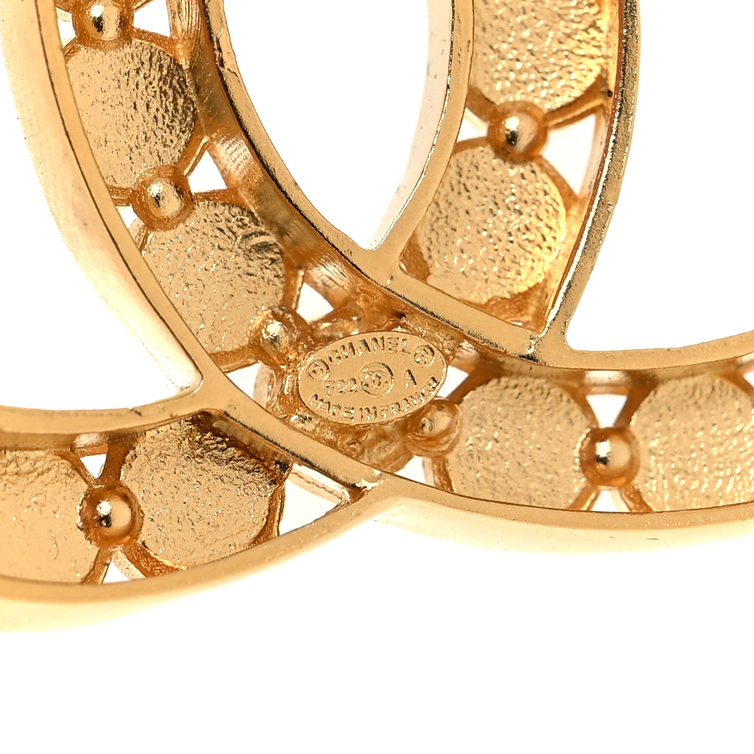 Chanel Metal Crystal CC Brooch Gold 3 of 4