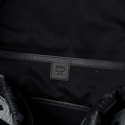 MCM Metallic Visetos Striped Medium Stark Backpack Silver Black 5 of 8