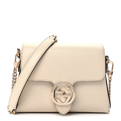 Gucci Dollar Calfskin Interlocking G Crossbody Bag  Ivoire 1 of 8