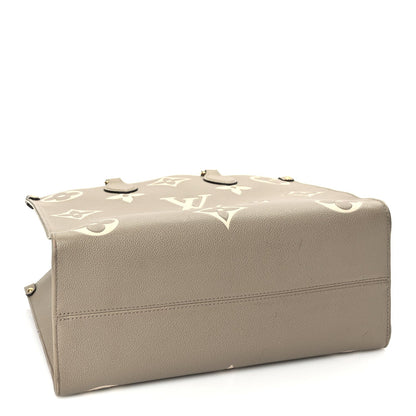 Louis Vuitton Empreinte Monogram Giant Onthego MM Tourterelle Creme 3 of 9