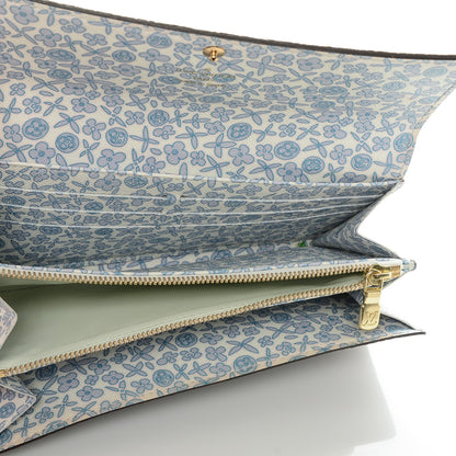 Louis Vuitton Monogram Fleuri Sarah Wallet Violet 5 of 6