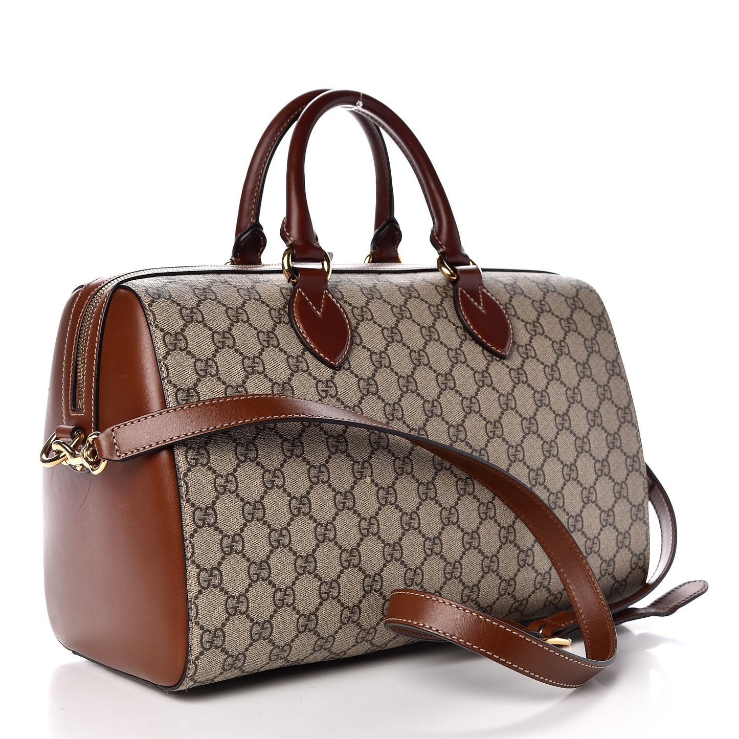 GG Supreme Monogram Medium Boston Beige Cuir