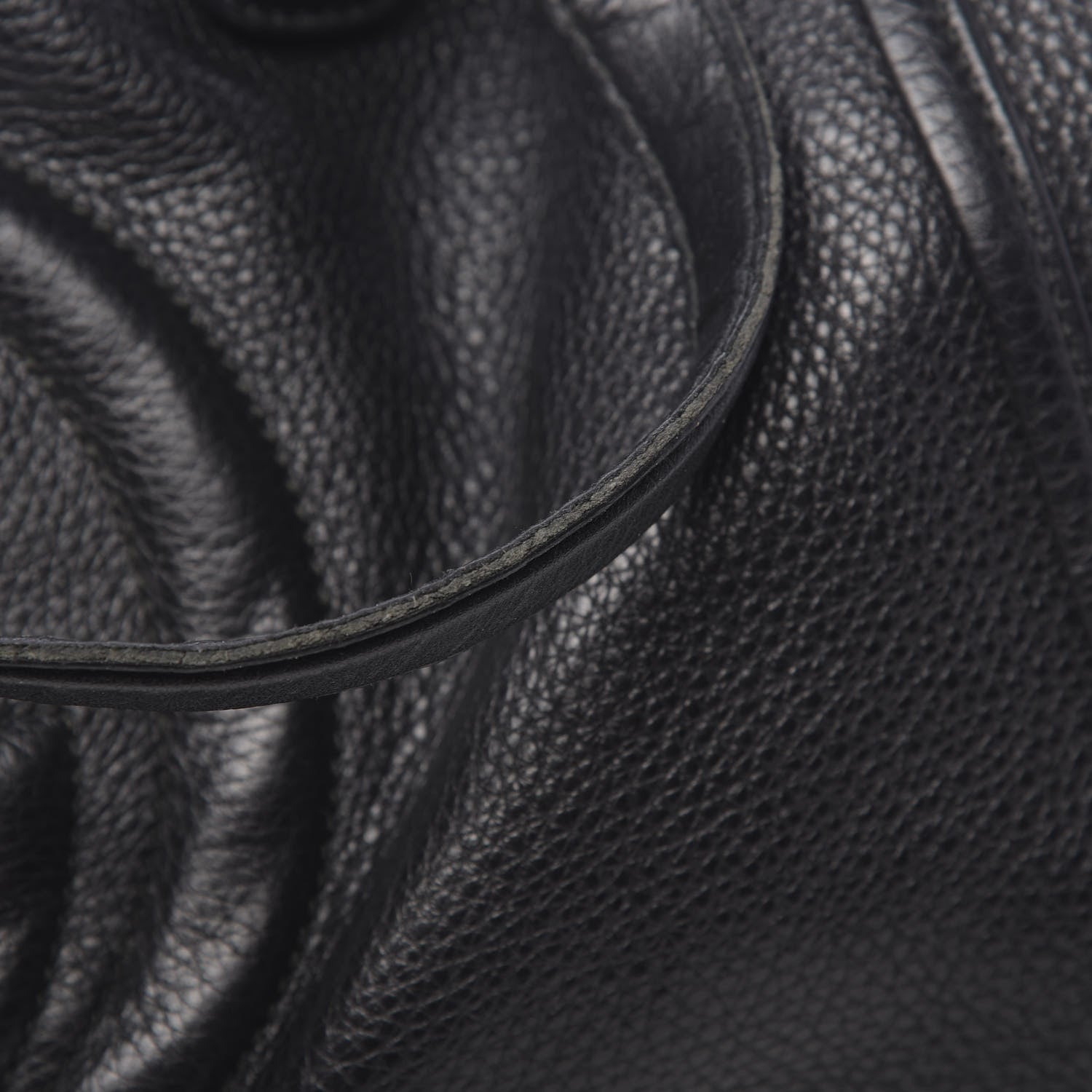 Gucci Pebbled Calfskin Large Soho Top Handle Bag Black 9 of 12