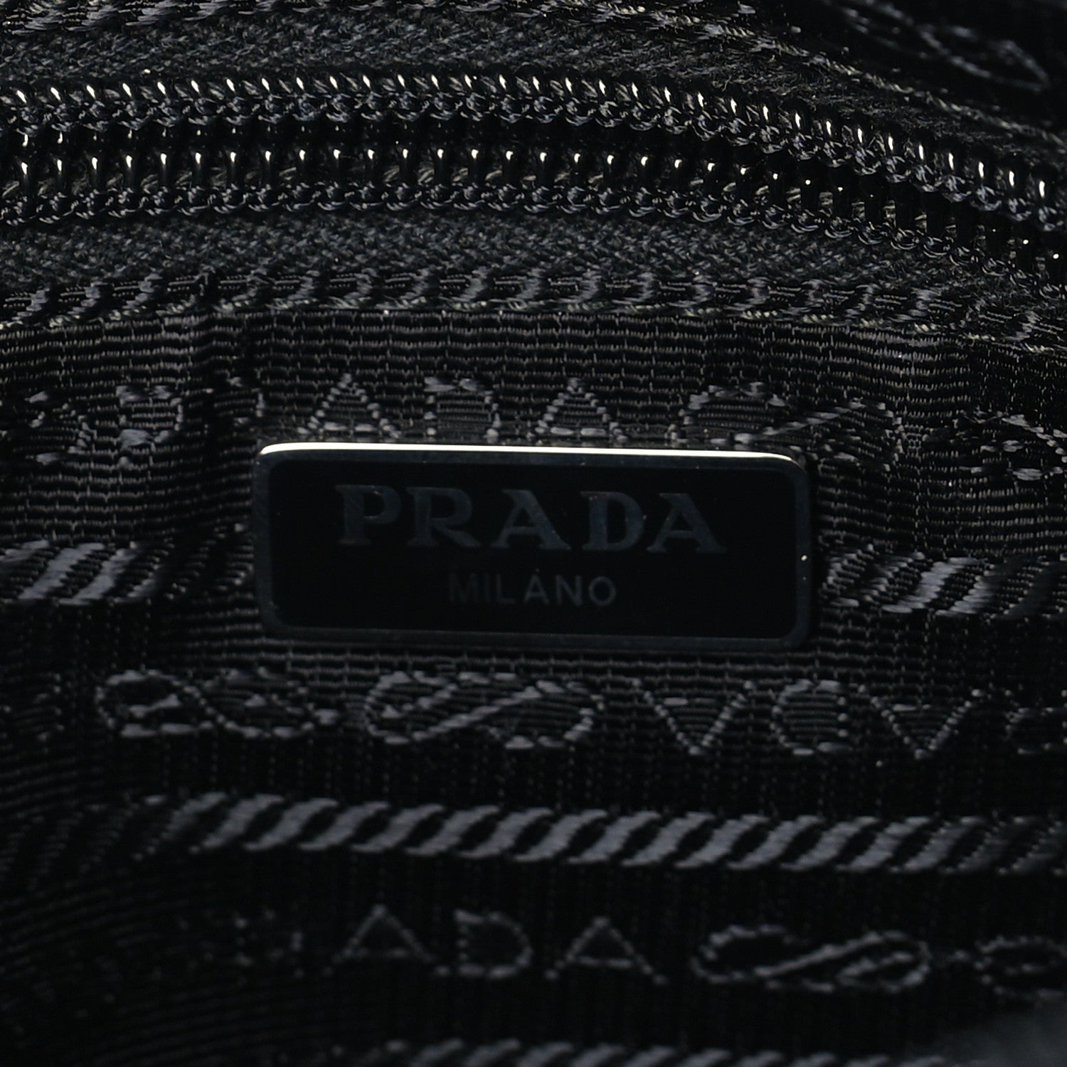 Prada Re-Nylon Saffiano Pouch Wristlet Black 5 of 6