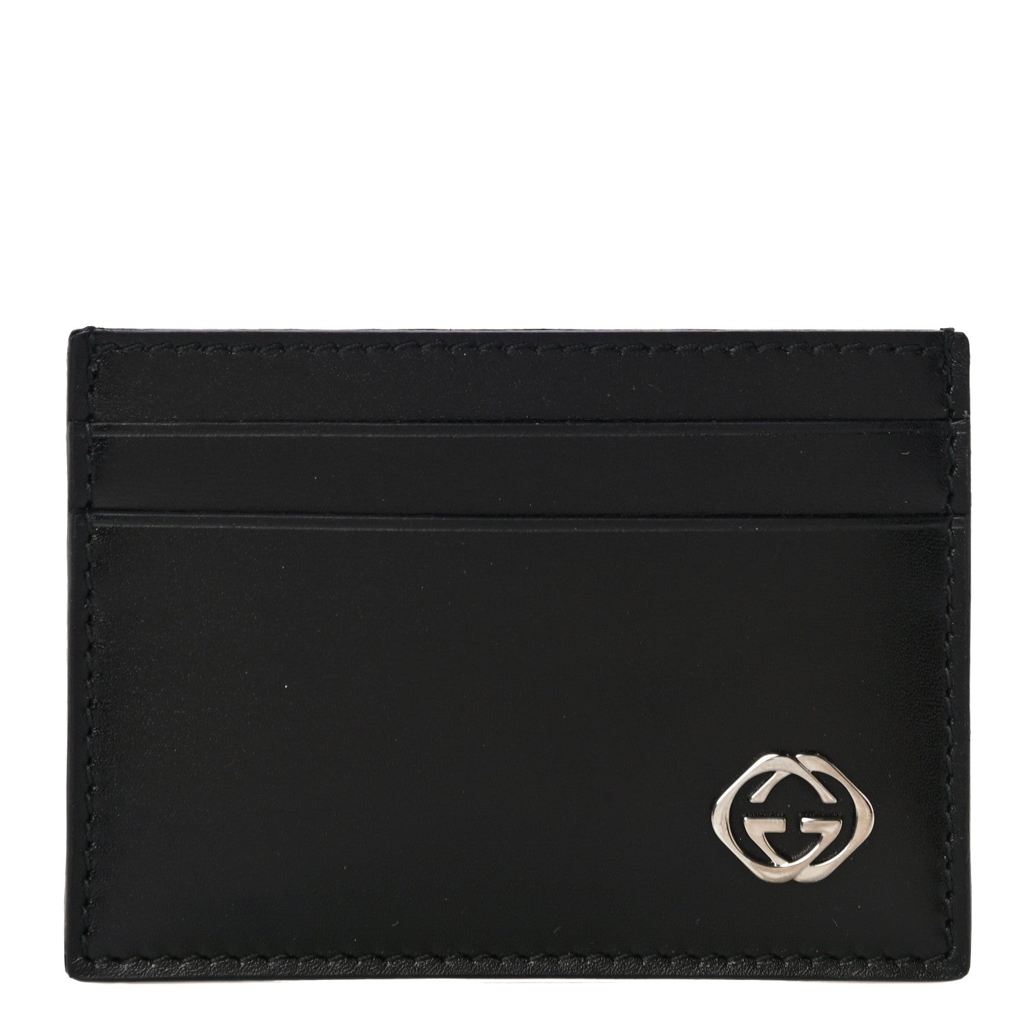 Gucci Calfskin GG Card Holder Black 1 of 10