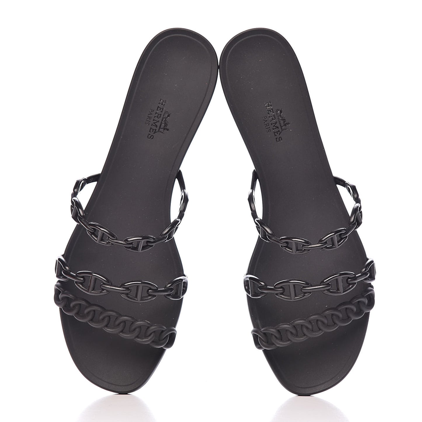 Rubber Chaine d'Ancre Rivage Sandals 40 Black