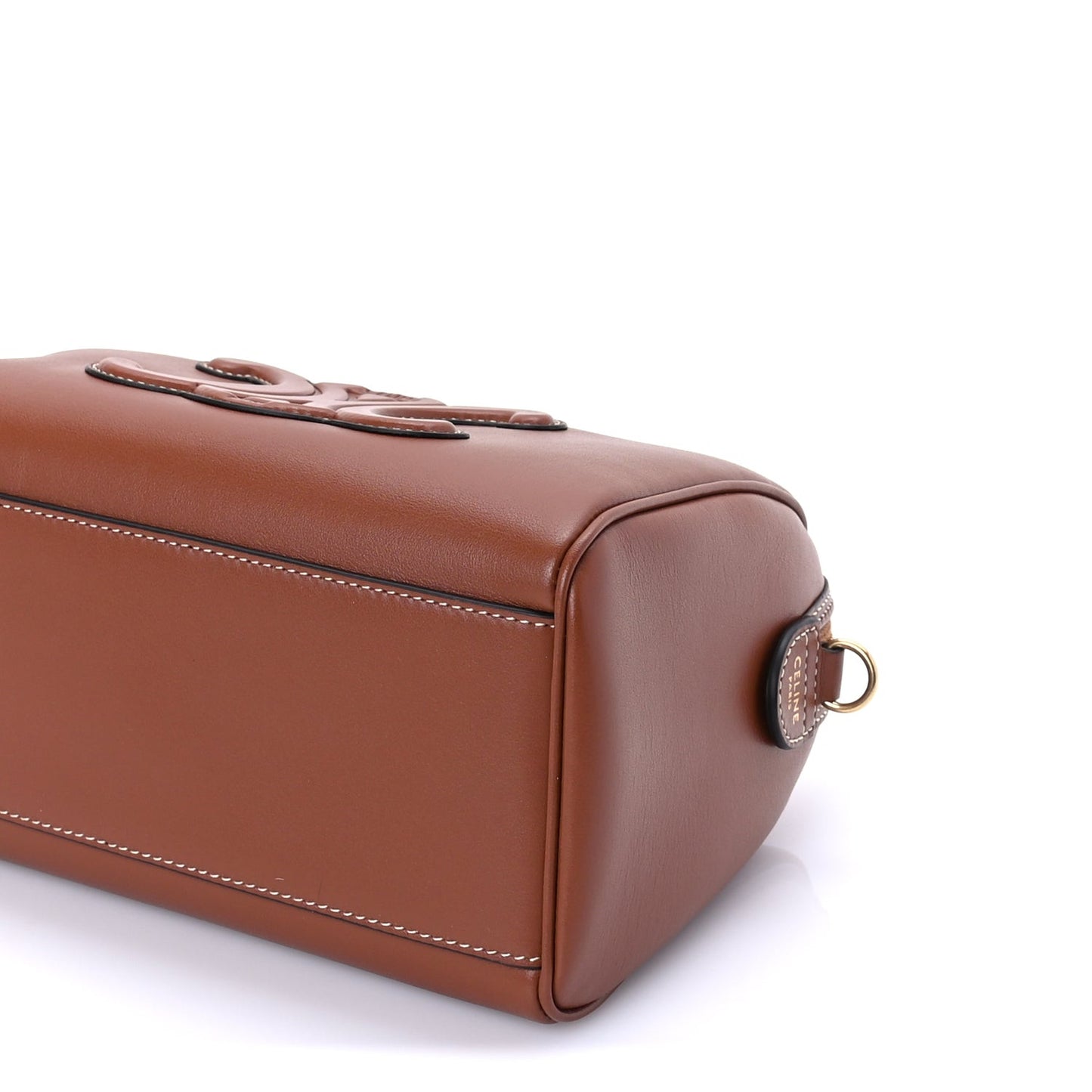 Smooth Calfskin Triomphe Small Boston Bag Tan