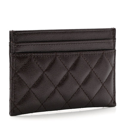 Chanel Caviar Quilted Boy Card Holder Dark Brown 3 of 9