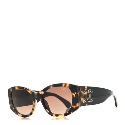 Chanel Acetate Oval Sunglasses 5524 Tortoise 1 of 8