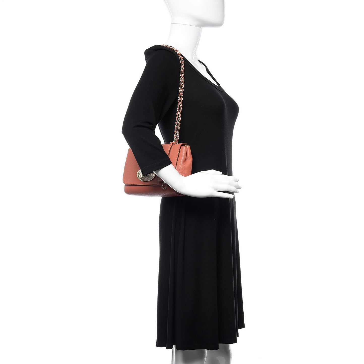 Small Classic Grain Small Lily Flap Burnt Peach