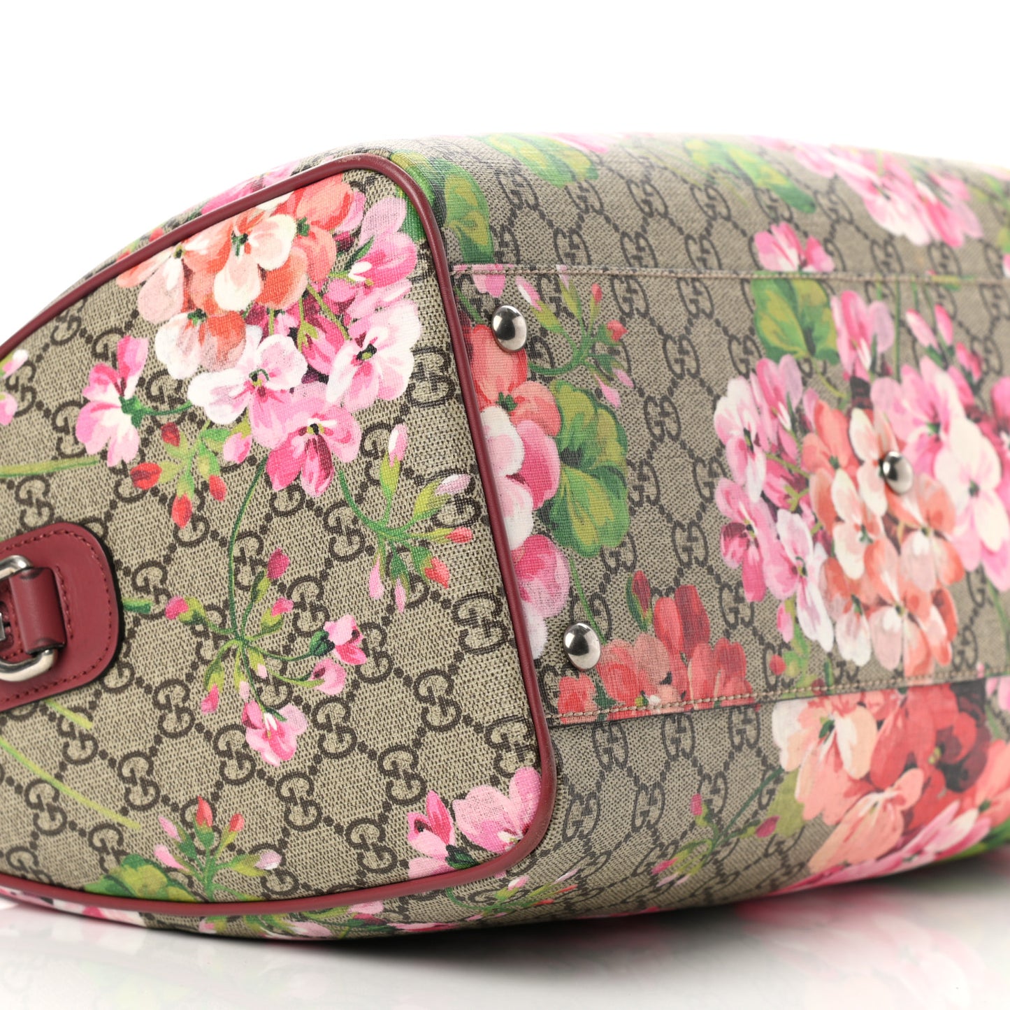 GG Supreme Monogram Blooms Medium Boston Beige Multicolor Dry Rose