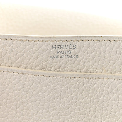 Hermes Taurillon Clemence Steve 35 White 6 of 20
