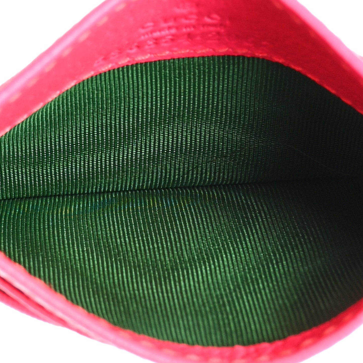 Calfskin Flora Print Zumi Card Holder Fuxia Fluo