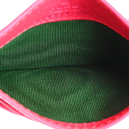 Gucci Calfskin Flora Print Zumi Card Holder Fuxia Fluo 5 of 6