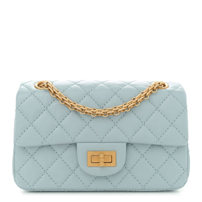 Chanel Aged Calfskin Quilted 2.55 Reissue Mini Flap Light Blue 1 of 7
