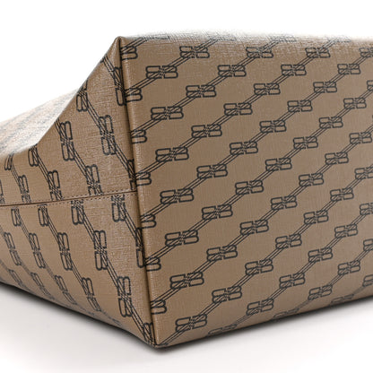 Balenciaga Coated Canvas BB Monogram Large Signature East West Shopper Bag Beige Brown 9 of 10