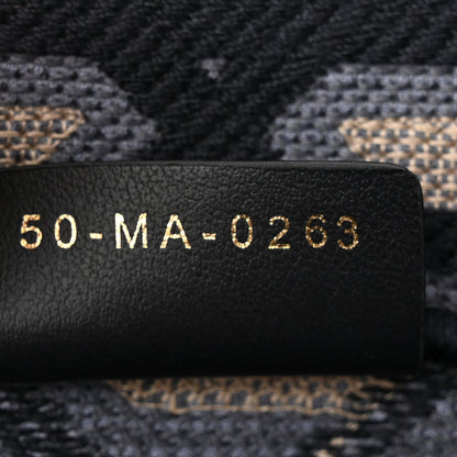 Christian Dior Canvas Macrocannage Embroidered Medium Book Tote Beige Blue 7 of 11