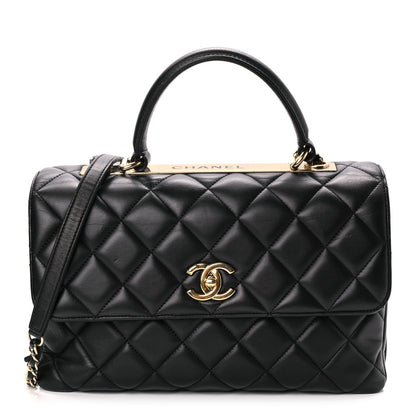 Chanel Lambskin Quilted Medium Trendy CC Flap Dual Handle Bag Black 1 of 9