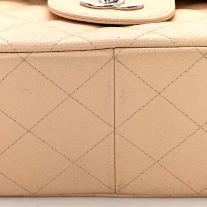 Chanel Caviar Quilted Jumbo Double Flap Beige 15 of 16