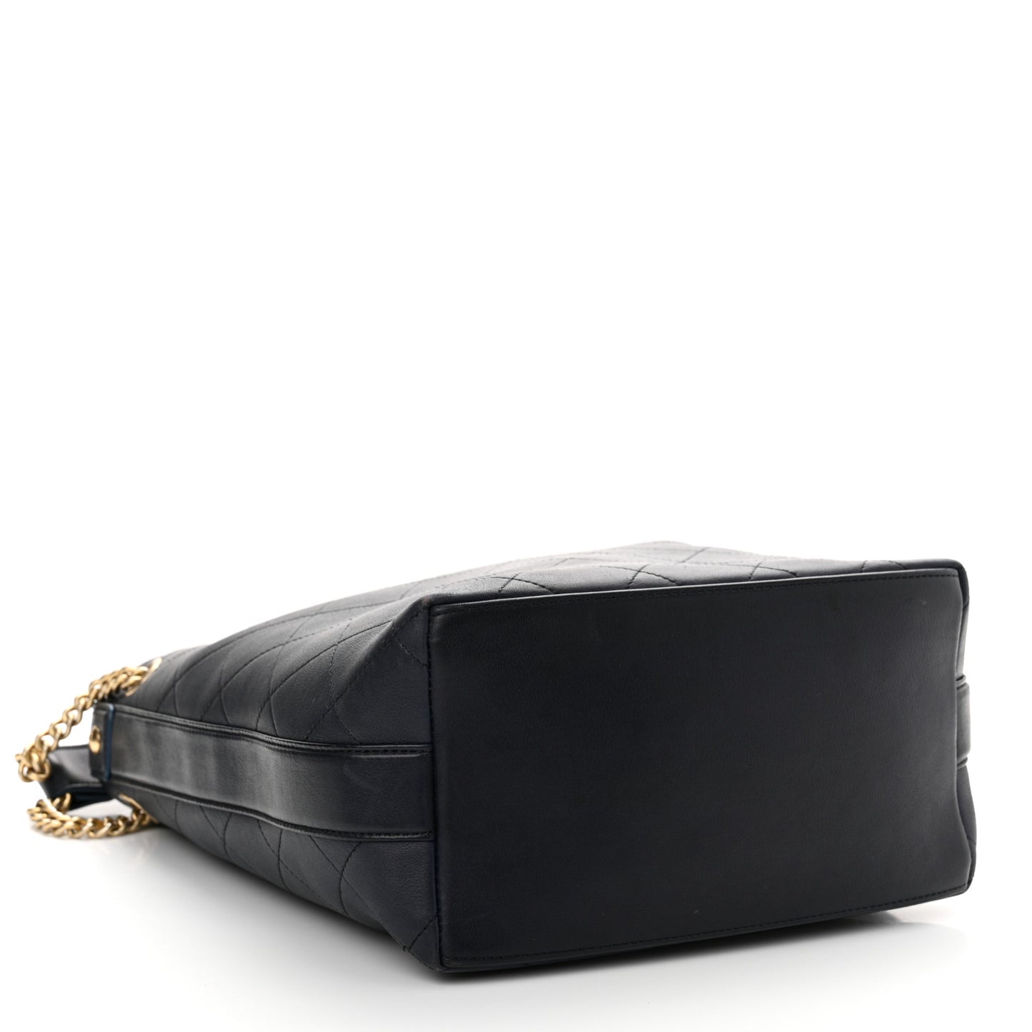 Calfskin Quilted Small On My Shoulder Drawstring Bag Blue