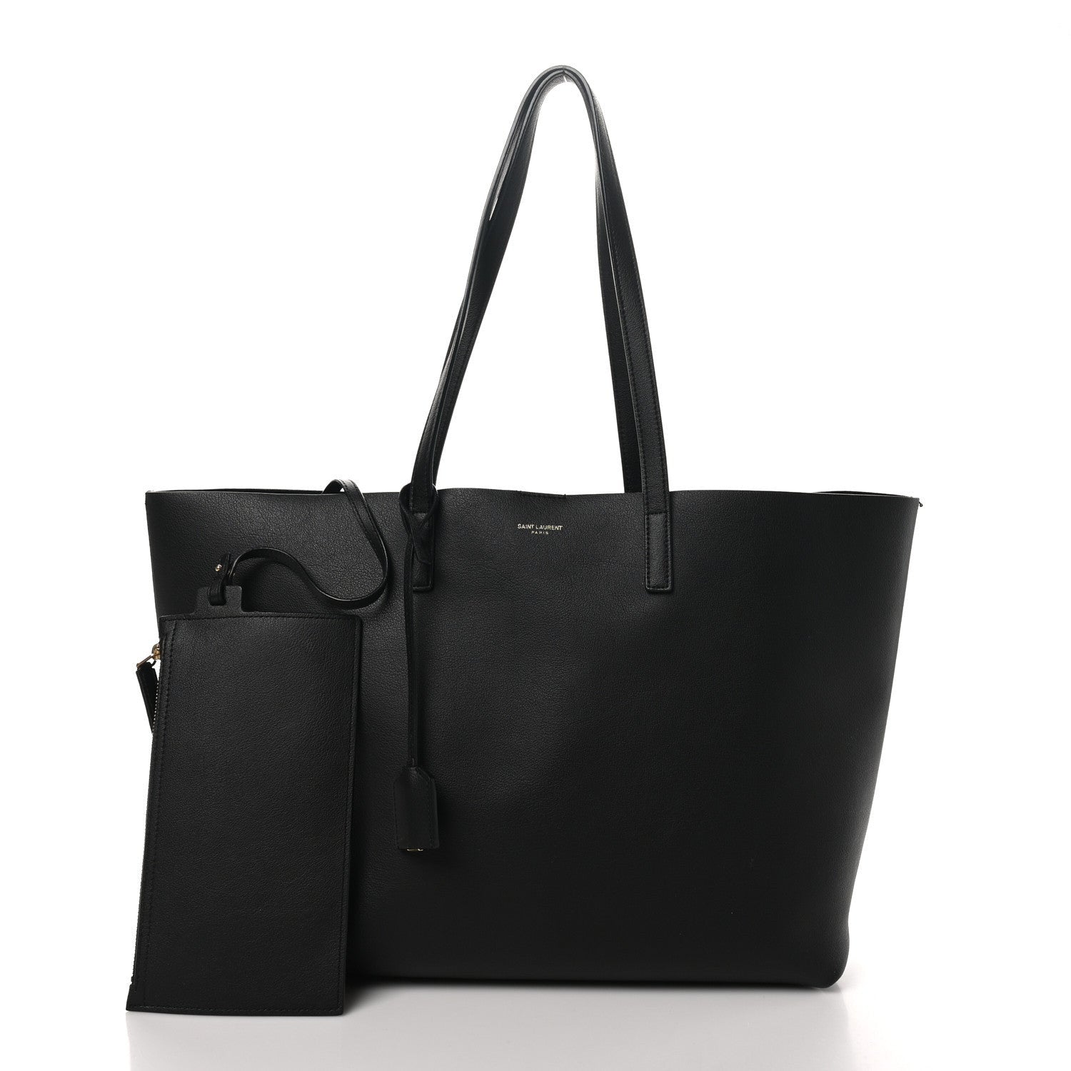 Saint Laurent Calfskin Large Shopping Tote Black 2 of 7